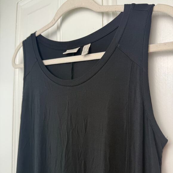 QVC LOGO Linens by Lori Goldstein Knit Dress with Crochet Womens XS Black - Picture 4 of 11